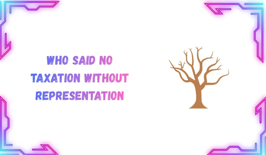 no taxation without representation meaning